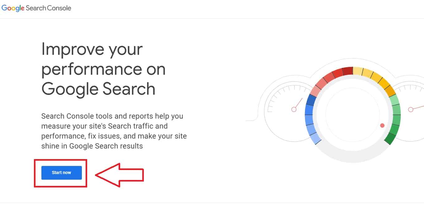 search console homepage