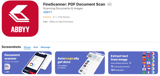 掃描APP - Abby FineScanner 安卓