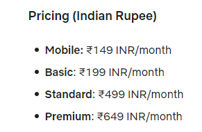 Netflix 最便宜的國家是印度